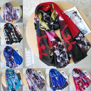 Sarongs Foreign Trade Originele bestelling Spaans Desiueel nieuw product modieus borduurwerk kleurplaten multi -stijl dames sjaal en sjaal 24325