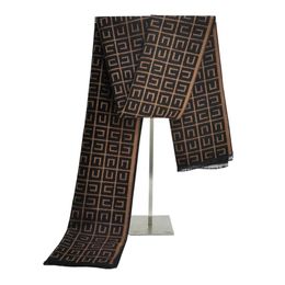 Sarongs luxe merk Business Winter Sjaal Mannen vrouwen Hoge Kwaliteit Nekwarme Kasjmier Sjaal zacht dubbelzijdig Warmte Sjaals 231025