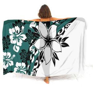 Sarongs Polynesische strandsjaal warme jas sjaal Womens Salon aangepaste elegante Salon Beach Bikini roken 2024 nieuwe 240325