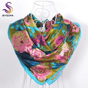Sarongs Winter Wholesale Silk foulards Nouveaux accessoires Femme Femme Fiffite Abordable Chine 90 * 90cm Floral Headscarve Emballage 24325