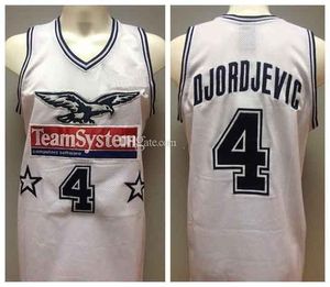 SASA DJORDjevic # 4 Équipe Système Ordinateurs Sogiciel Retro Basketball Jersey Mens Ed Custom Any Number Name Jerseys