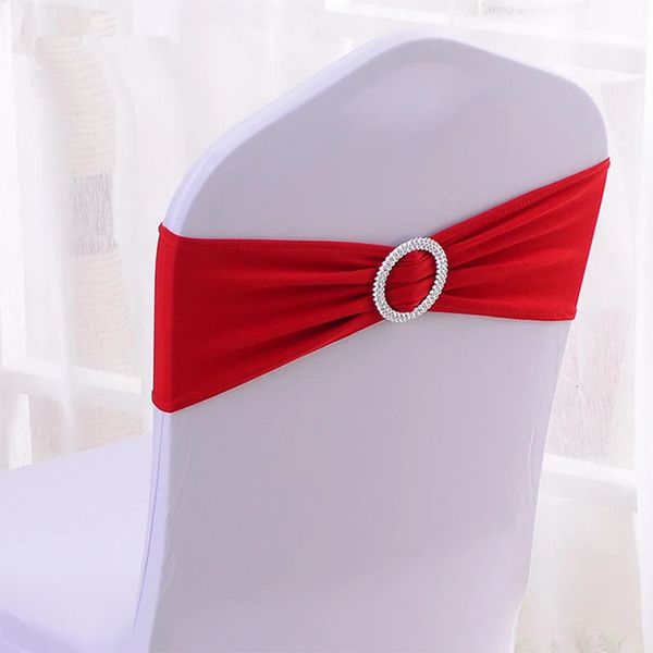 Ceintures 10/100 pièces élastique chaise noeud pays Mariage décoration boucle ceintures couverture arrière Mariage el maison siège élégant moderne ruban 231208