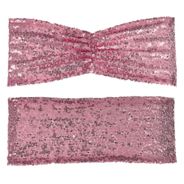 Ceintures 10/50 pièces Fuchsia rose paillettes chaise ceintures chaise pliante couvre arc pour les décorations de réception de banquet de fête de mariage