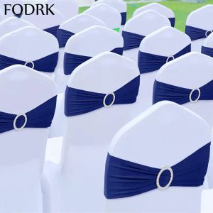 Écharpes 10/50pcs ceintures de mariage avec nœuds de couverture de chaise accessoires pour la maison noeud bleu à l'extérieur de la décoration de fête d'anniversaire événements de banquet