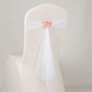 Ceintures 10 pièces chaise de mariage ceinture Rose boule artificielle fleur fête décoration chaises pour événements 231202