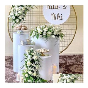 Sashes cake bureau dessert tafel ronde cilinder voetstuk display kunst decor plinten pilaren voor doe -het -zelf bruiloft decoraties vakantie drop de dhy5p