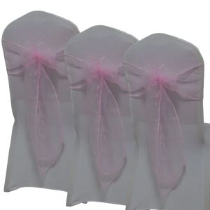 Sashes Pack de 25pcs Organza Chair Sashes for Wedding Banquet Party Decoration Chair Bows Tie Chress Couvre Bands Banquet Événements Banquet Supplies