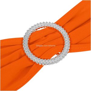 Écharpes Spandex Bandes de chaise pour la fête de mariage Banquet Noël Thanksgiving Baby Shower Décorations d'événement Orange Drop Delivery Am2My