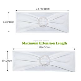 Sashes Spandex Chaise Bandes Blanc Élastique Sash Bows avec Boucle Curseur Pour La Cérémonie De Mariage Réception Décoration Drop Livraison Amuqc