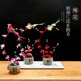 Sashimi Schaal Decoratieve bloemen Creatieve decoratie voor koude maaltijden Artistieke conceptie pruimenbloesem Bordborddecoratie 240304