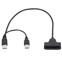 SATA 7 + 15PIN NAAR USB 2.0 Adapterkabel voor 2,5 HDD Laptop Computer Hard Driver Connection Kabels