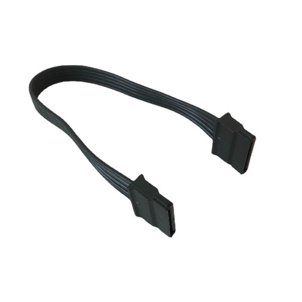 Adaptador SATA hembra a hembra Cable de extensión de alimentación para chasis de PC Fuente de cargador de placa base Negro 20 cm