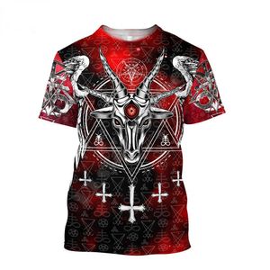 Satan Devil T Shirts Heren 3D Sneldrogend en nauwsluitend Full Print Shirts met korte mouwen Zomer Unisex Shirts t-shirt mode Herenkleding