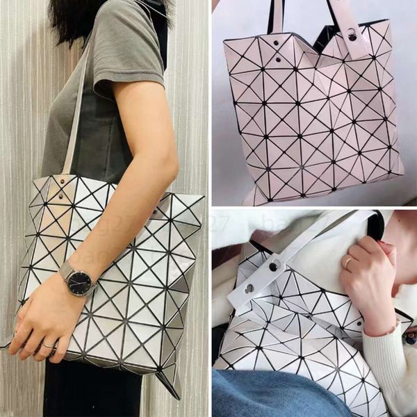 Satchel Brand totes Japón y Corea del Sur Bolso de diamantes seis caras brillantes esmerilado Bolso de mano plegable bolso de hombro para mujer