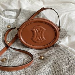 Satchel Designer Luxe Dames reliëf glad lederen ovale mooncake tas Portemonnee Schoudertas Messenger Bag