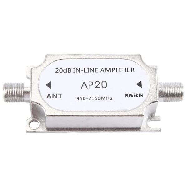 Satellite Finder AP20 20 dB Amplificateur en ligne Booster 950-2150 MHz Signal pour l'antenne du réseau Dish Run Force Force Force Drop Livraison El Otuk7