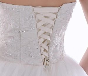 Kit Corset en Satin avec fermeture éclair, robe de mariée de remplacement, toutes les couleurs, lacets au dos pour robes de mariée, bon marché, 3655609