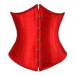 Satijnen gordel taille lichaam beeldhouwen buikriem plus size lingerie s 6xl sexy underbust corset trainer shaper vrouwen 220524