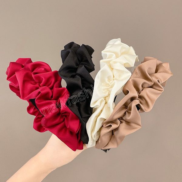 Satén Scrunchies Colorfur Hairbands Diademas Accesorios de adorno Accesorios para el cabello al por mayor