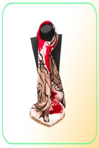 Bufandas cuadradas de satén impresas para damas pañuelo para mujer diseño de marca silenciador 9090 cm Euro elegante moda manguito calentador de cuello bandea9564635