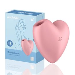 Satisfyer Cutie Heart amoureusement conçu femme sex toy mini portable vibrateur Silicone étanche clitoridien succion 240117