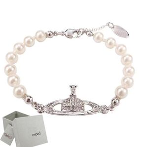 Bracelet Saturne avec boîte Perle Perle Stron Diamond Tennis Planet Bracelets Femme Gold Designer JewelryFashion Accessoires3625879