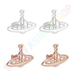 Saturn Charm Simple Hollow Mollows Brand Designer Geométrie Celebrity Wedding Party Party With Box Fashion
