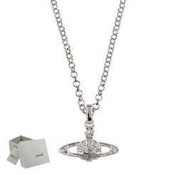 Saturnus gebogen ketting parels diamanten tennisketting vrouw zilveren kettingen vintage trendy stijl7820560