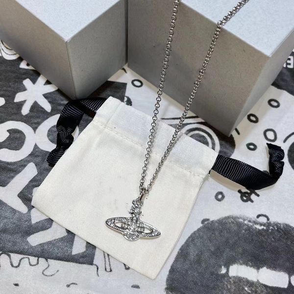 Saturn Designer femmes collier de perles Viviane tour de cou pendentif chaîne cristal or collier bijoux Westwood accessoires 55