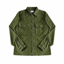 saus ZHAN Mens Shirt OG-107 Vermoeidheid Utility Shirt Amerikaanse leger Vietnam Overalls Shirt Replica VINTAGE Satijn Cott Slim Fit A7Rn #
