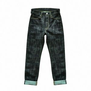 Saucezhan 308XX-BO-Wind Jeans pour hommes Furinkazan Seedge Jeans en denim brut Jeans pour hommes 66 MODE Fit 16,8 OZ Bouts plaqués argent Q2MW #