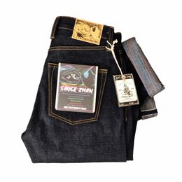 Saucezhan 308XX-z1 Jeans para hombre 21 oz Rainbow Seedge Denim Vintage Jeans crudos para hombres Sanforized Unwed Heavyv Denim Jeans U1mN #