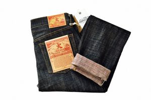 Saucezhan EX315XX-BO-Fire Jeans pour hommes Furinkazan Seedge Jeans Jeans pour hommes Taper Fit 16,8 OZ Bouts plaqués argent Denim brut Z91W #