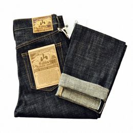 saucezhan EX316-BO-mountain Jeans pour hommes Furinkazan Seedge Jeans en denim brut Coupe droite 16,8 OZ Bouts plaqués argent Q1rF #