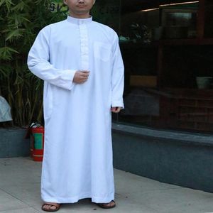 Saoudien arabe à manches longues Abaya vêtements islamiques hommes longue Robe caftan musulman pour le Pakistan priez grande taille Jubba Thobe Ethnic283k