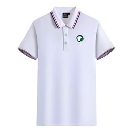 Saoedi-Arabië nationale heren en dames polo's gemerceriseerd katoen revers met korte mouwen, ademend sport-T-shirt LOGO kan worden aangepast