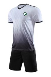 Arabie Saoudite hommes Enfants loisirs Kits de Maison Survêtements Hommes à séchage Rapide Chemise de Sport À Manches Courtes Sport de Plein Air T-shirts Top Shorts