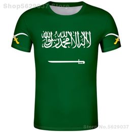 SAOEDI-ARABIË t-shirt diy gratis aangepaste naam nummer sau T-Shirt natie vlag sa arabisch arabische islam arabisch land print tekst kleding 220702