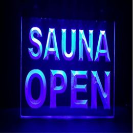 SAUNA ABIERTO cervecería bar pub Letrero Led de Neón Regalo hombre cave231h