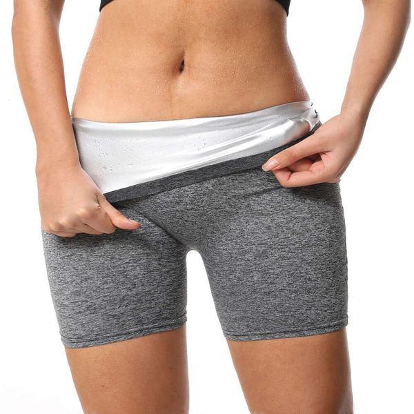 Traje de Sauna para mujer, pantalones cortos moldeadores de cuerpo, pantalones adelgazantes, Capris térmicos calientes para el sudor, mallas de entrenamiento de gimnasio de cintura alta para pérdida de peso