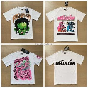 Saup heren t-shirts trendy hellstar t shirt hel star head print gewassen katoenstraat korte mouwontwerper t-shirt s-xl