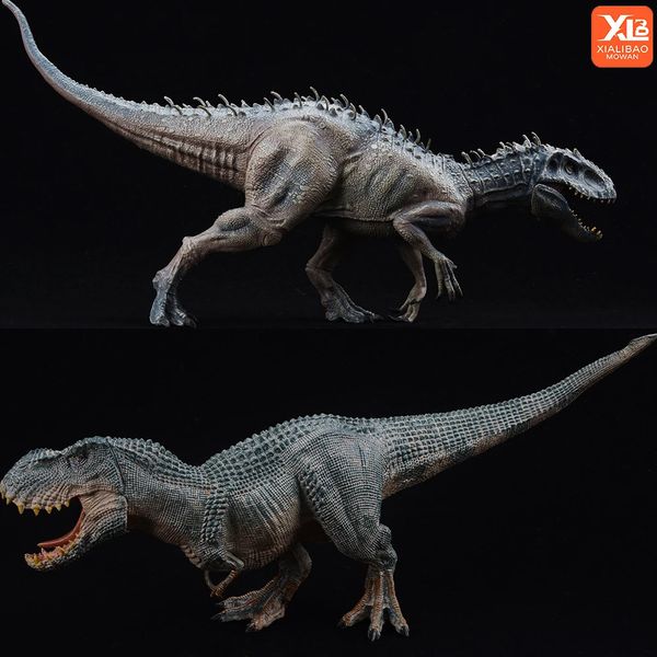 Dinosaurios jurásicos salvajes T-Rex Spinosaurus Mosasaur Animales Modelo Figuras de acción PVC Juguete de alta calidad para colección Regalo para niños 240227