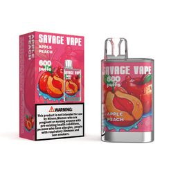 savage vape crystal 600 bouffées cigarettes électroniques jetables kit boîte à stylo bouffée 800 bouteille de cola batterie 500 mah chariots préremplis de 2 ml 20 mg nic vapers pod bar