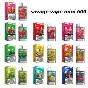 savage vape mini puff 600 2 ml equiquit capacité vape puff 500 mah batterie vape desechable 1.2 maille bobine 20 mg nic goût brouillard