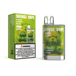 Savage Vape Puff 600 Einweg-E-Zigaretten-Stiftbox-Kit Puff 800 Cola-Flasche 500-mAh-Akku 2 ml vorgefüllte Karren 20 mg Nic Vapers Pod Bar