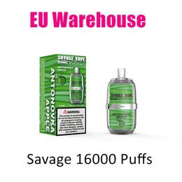 Savage Vape Vapes Whisky 16000 Puffs Puff 15000 28mll Despisable E Cigarrillos 650 mAh Batería Flujo de aire ajustable 10 Sabores 2% 3% 5% Dispositivo recargable Vs Juul