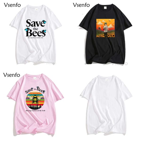 Save Bees The Creator Igor Camisetas Hombres Mujeres Cotton Rap Music Camiseta 90S Vintage Flower Boy Tyler Graphic T Shirt 220505