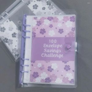 Économisez de l'argent 100 enveloppes Saving Challenge Réutilisable Challenge Binder Savings Challenges Sheets PVC