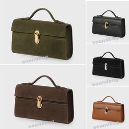 Savette Handtas: Franse niche Kendall Jenner Edition - Luxe echte lederen envelop tas, chique minimalistische vierkante tote elegante carry suede gladde designer portemonnee