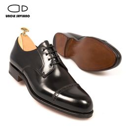 Saviano Oncle Derby Robe pour le mariage Best Man Shoe authentique cuir en cuir créateur de mode brogue Chaussures originales B S